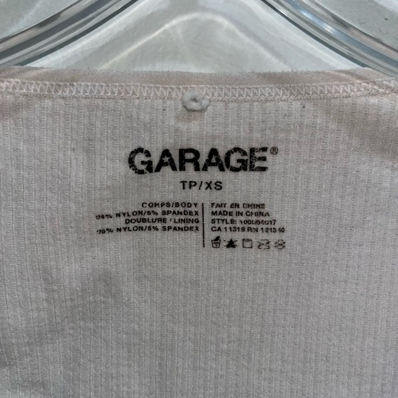 off white ribbed tank. size extra small - Picture 2 of 5